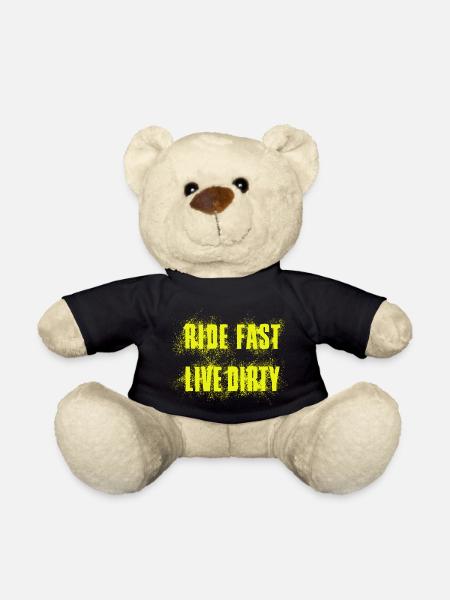 RIDE FAST LIVE DIRTY – MOUNTAINBIKE - MOTOCROSS - Teddy - Schwarz