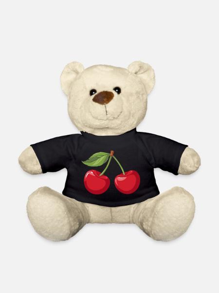 Lebendige Kirsche Illustration - Teddy - Schwarz