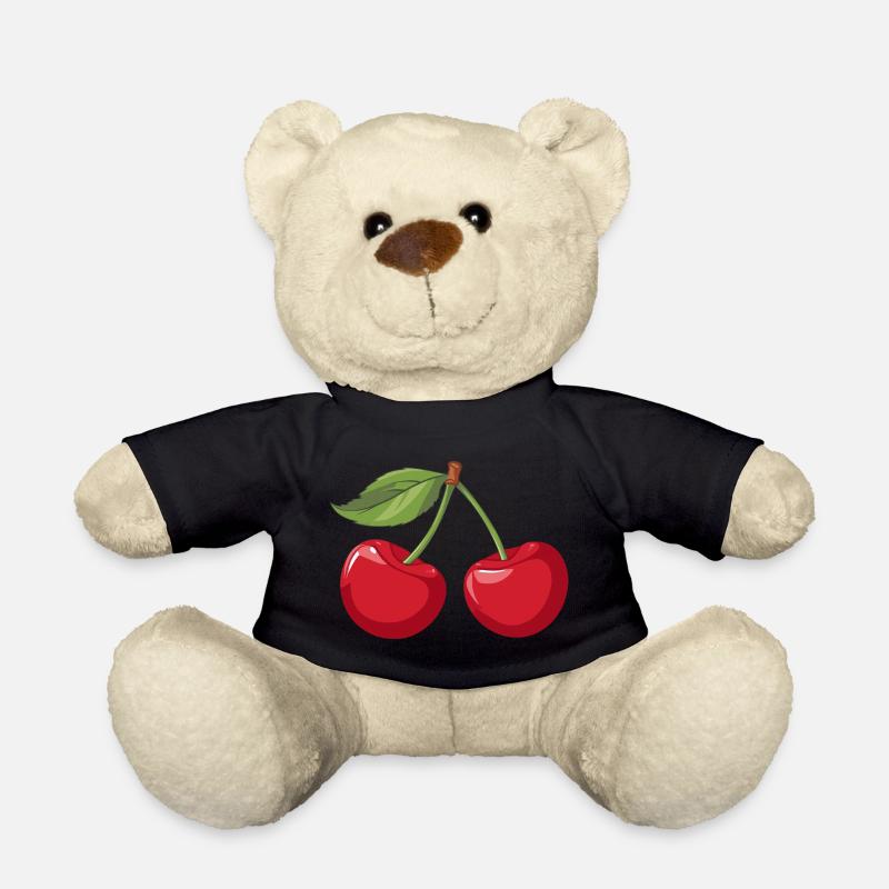 Lebendige Kirsche Illustration - Teddy - Schwarz