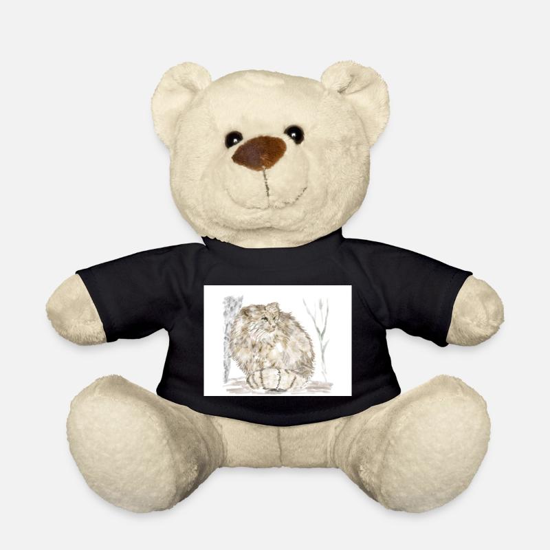 Manul wild cat - Teddy Bear - black