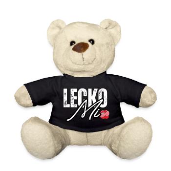 Lederoptik mit Lippenakzent - Teddy - Schwarz - Vorne