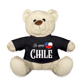 J’aime le Chili, fierté chilienne - Nounours - noir - Devant