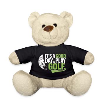 It's a Good Day to Play Golf - Teddy Bear - black - Front