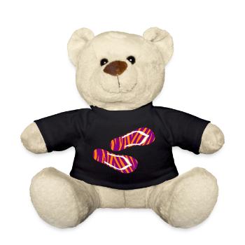 Zebra Safari motif tongs pantoufles Holiday Fun - Nounours - noir - Devant