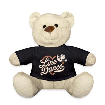Cœur de danse en ligne avec un chapeau de cowboy - Nounours - noir - Devant