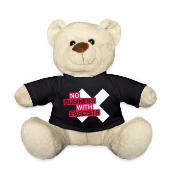 NO BUSINESS WITH FASCISTS - Teddy Bear - black - Front