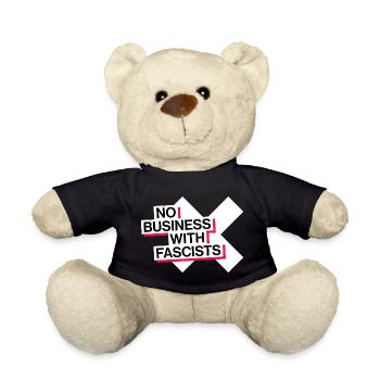 NO BUSINESS WITH FASCISTS - Teddy Bear - black - Front