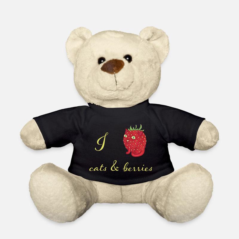 Qui n'aime pas les chats et les baies ? - Nounours - noir