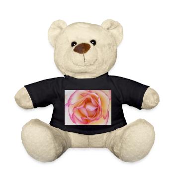 Pale pink rose blossom close-up - Teddy Bear - black - Front