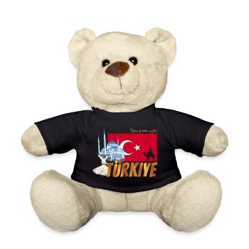 Türkiye Istanbul Vintage Fahne Türkei Sovenir - Teddy - Schwarz - Vorne