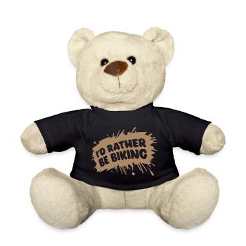 Radfahren I'd Rather Be Biking Fahrrahren Klecks - Teddy - Schwarz - Vorne
