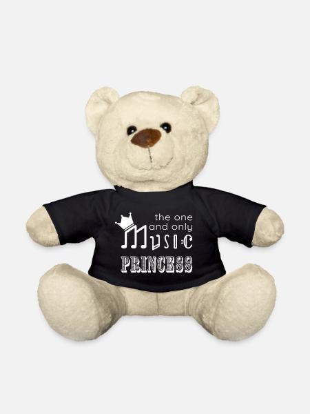 Music Princess - Cadeau Music Love Girl - Nounours - noir