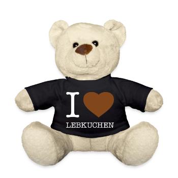 I love Lebkuchen - Teddy - Schwarz - Vorne