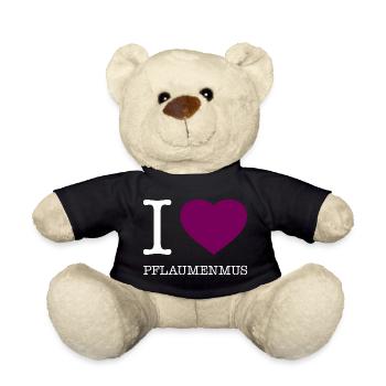 I love Pflaumenmus - Teddy - Schwarz - Vorne