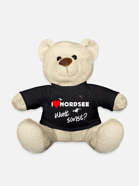 Nordsee Liebe Watt Design - Teddy - Schwarz