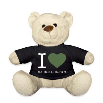 I love Saure Gurken - Teddy - Schwarz - Vorne