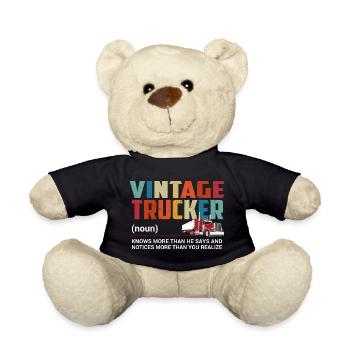 Truck Driver - Teddy Bear - black - Front