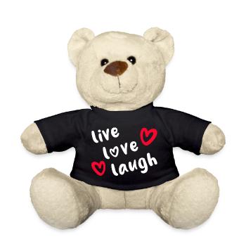 LIVE LOVE LAUGH - Positive Vibes - Teddy - Schwarz - Vorne