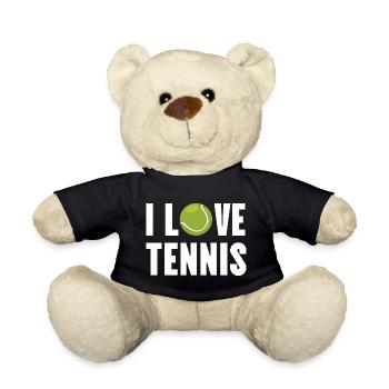 Ich liebe Tennis - Teddy - Schwarz - Vorne