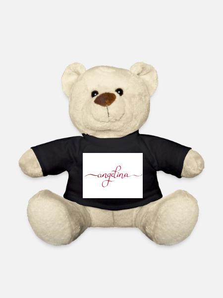 Angelina Elegant Calligraphy en rouge - Nounours - noir
