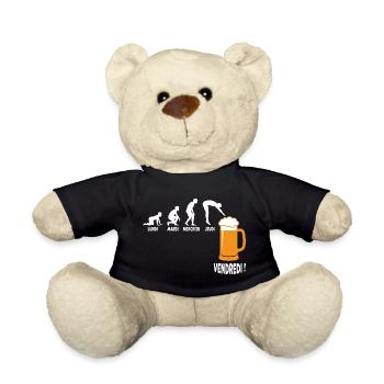 Arbeitswoche um Freitag, Bier - Teddy - Schwarz - Vorne
