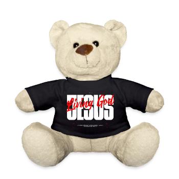 Typographie du Dieu vivant Tee - Nounours - noir - Devant