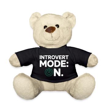 Introvert Mode ON – Funny Saying - Teddy Bear - black - Front