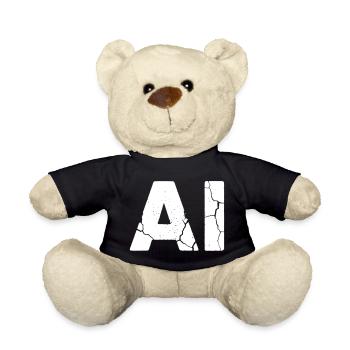 IA Intelligence Artificielle Texte Vecteur Grunge - Nounours - noir - Devant