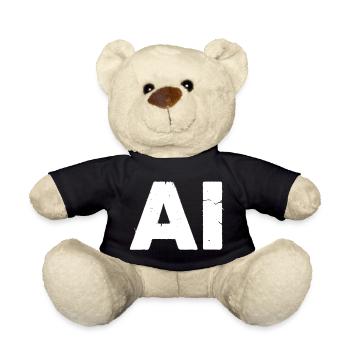 IA Intelligence Artificielle Texte Vecteur Grunge - Nounours - noir - Devant
