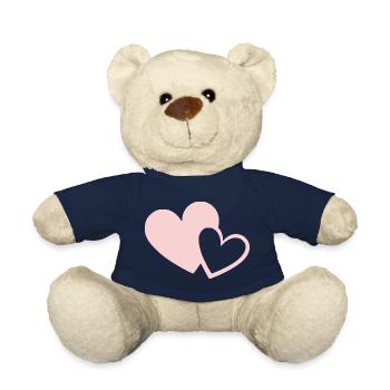 Saint-Valentin Cœur Rose, St.valentin - Nounours - bleu marine - Devant