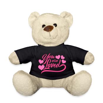 You Are Loved No Matter How You Feel Compassion - Teddy Bear - black - Front