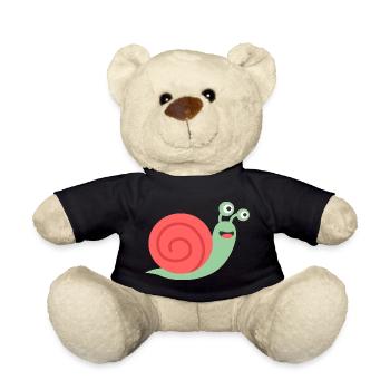 Süße Schnecke Comic Design für Babys & Kinder - Teddy - Schwarz - Vorne