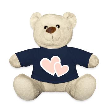 Saint-Valentin Cœur Rose, St.valentin - Nounours - bleu marine - Devant