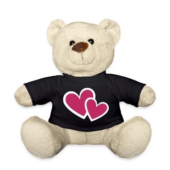 Valentine's Day Heart Red Valentine's Day Gift - Teddy Bear - black - Front