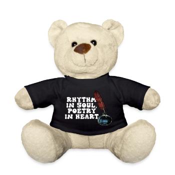 Rhythmus in der Seele, Poesie im Herzen - Teddy - Schwarz - Vorne