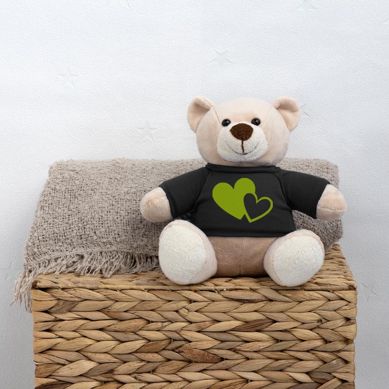 Cœur vert motif de cœurs verts Nounours