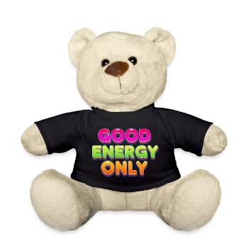 Good Energy Colorful Retro Statement Design - Teddy Bear - black - Front