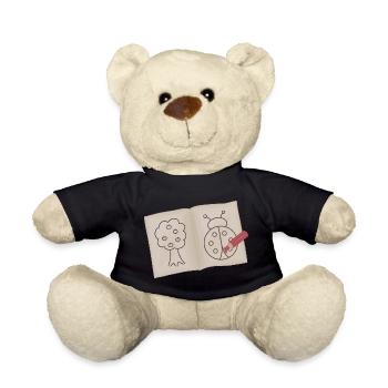 Baum und Marienkäfer Doodle Skizze - Teddy - Schwarz - Vorne