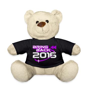 Bring 2016 Throwback Internet-Nostalgie zurück - Teddy - Schwarz - Vorne