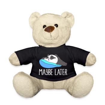 paresse, procrastination, paresse, paresse, - Nounours - noir - Devant