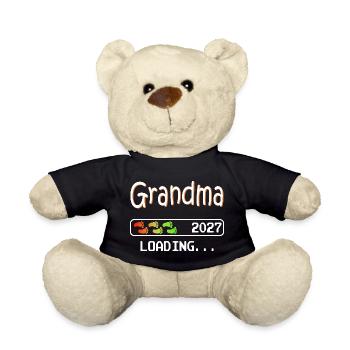 Future grand-mère en 2027 qui charge sa future grand-mère - Nounours - noir - Devant