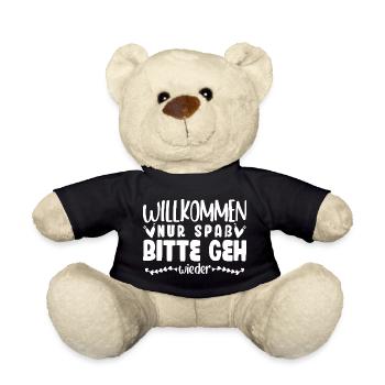 Willkommen Nur Spaß Bitte geh wieder - Teddy - Schwarz - Vorne