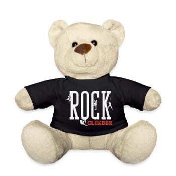 Rock Climber Schriftzug Kletterer Design - Teddy - Schwarz - Vorne