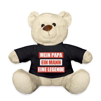 Ehemann Vater Papa Grillmeister Geschenk - Teddy - Schwarz - Vorne