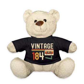 Vintage 84 Cassette Retro - Teddy Bear - black - Front