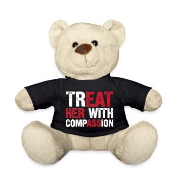 Traitez-la avec compassion - Nounours - noir - Devant
