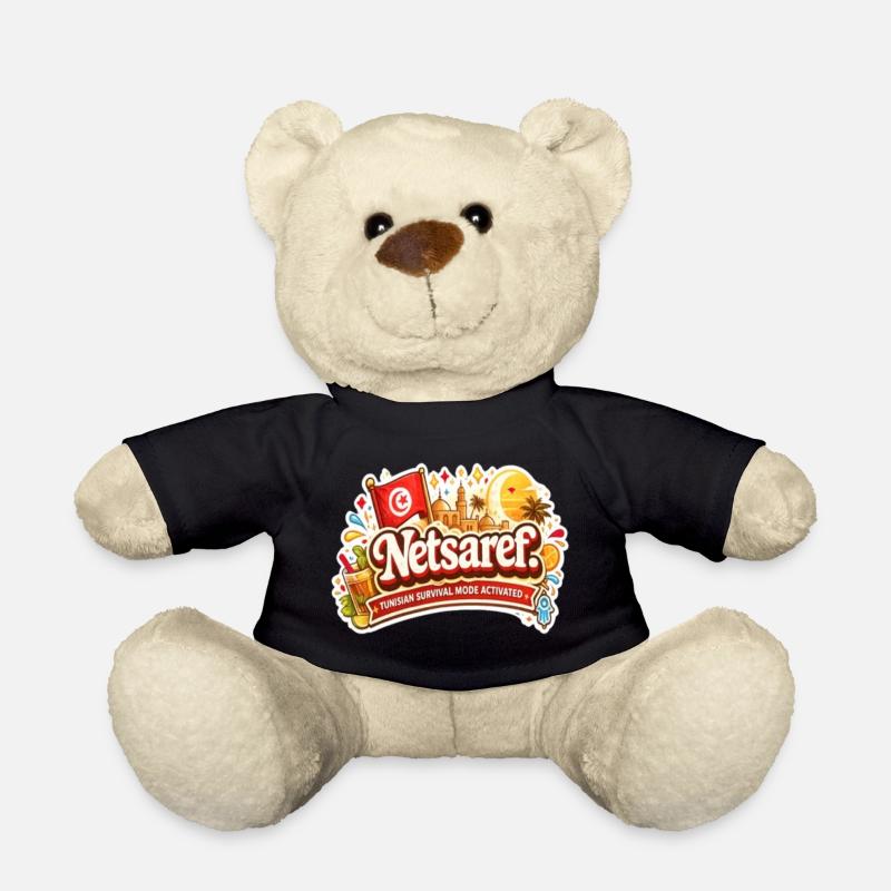 Netsaref – Lustiges tunesisches Überlebensmodus-Design - Teddy - Schwarz
