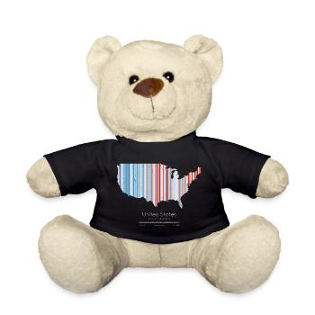 Vereinigte Staaten – Klimageschichte Erwärmungsstreifen Kartendruck - Teddy - Schwarz - Vorne