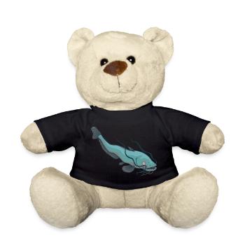 großer Wels Waller Fisch See Weiher cool baden - Teddy - Schwarz - Vorne