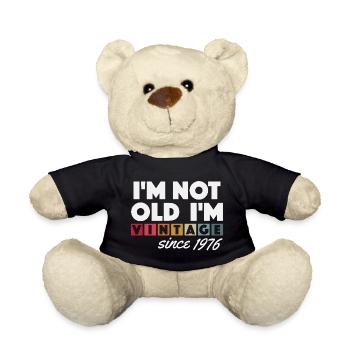 Cadeau d’anniversaire vintage 1976 50 ans rétro - Nounours - noir - Devant
